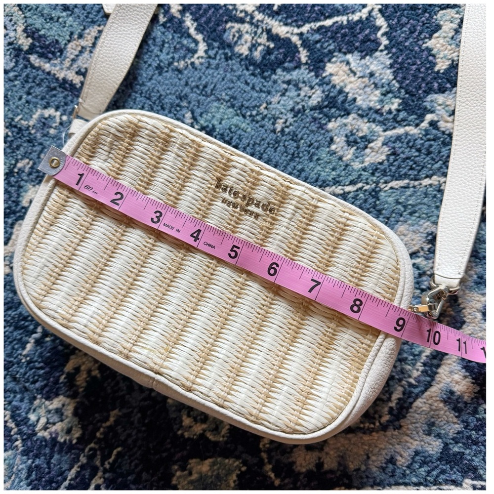 NWOT Kate Spade Astrid Straw Camera Bag Crossbody - Picture 16 of 16